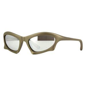 New BALENCIAGA Silver Wraparound BB0229S 002 Sunglasses Women